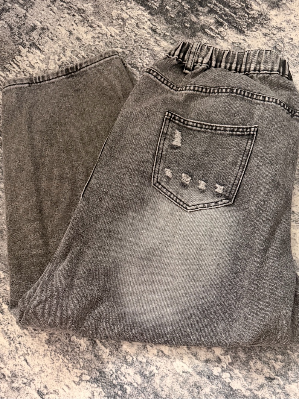 Grey Washed Barrel Jeans - Picture 3 of 3